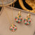 Wholesale Retro Flower Titanium Steel Plating Earrings Necklace