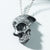 Wholesale Retro Half Head Skull Titanium Steel Necklace