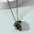 Wholesale Retro Half Head Skull Titanium Steel Necklace