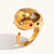 Wholesale Retro Lady Geometric Stainless Steel Plating Inlay Zircon Open Rings