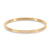 Wholesale Retro Solid Color Titanium Steel 18k Gold Plated Zircon Bangle