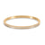 Wholesale Retro Solid Color Titanium Steel 18k Gold Plated Zircon Bangle