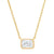 Wholesale Retro Square Stainless Steel Zircon Pendant Necklace