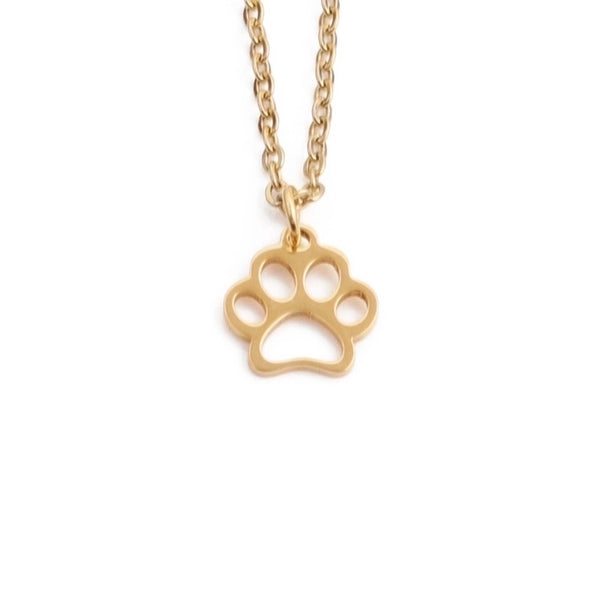 Wholesale Simple Dog Paw Pendant Stainless Steel Necklace