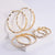 Wholesale Simple Large Round Wave Stainless Steel Earrings