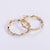 Wholesale Simple Large Round Wave Stainless Steel Earrings