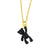 Wholesale Simple Solid Color Bear Pendant Copper Necklace