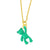 Wholesale Simple Solid Color Bear Pendant Copper Necklace