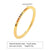 Wholesale Simple Style Circle Stainless Steel 18k Gold Plated Zircon Rings