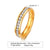 Wholesale Simple Style Circle Stainless Steel 18k Gold Plated Zircon Rings