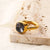 Minimalist Classic Style Round Titanium Steel Inlay Zircon Rings