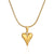 Wholesale Simple Style Commute Heart Shape Stainless Steel Plating Gold Plated Earrings Necklace