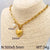 Wholesale Simple Style Heart Shape Stainless Steel Chain 18k Gold Plated Bracelets Necklace