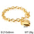 Wholesale Simple Style Heart Shape Stainless Steel Chain 18k Gold Plated Bracelets Necklace