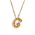 Wholesale Simple Style Letter Stainless Steel Plating 18k Gold Plated Pendant Necklace