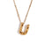 Wholesale Simple Style Letter Stainless Steel Plating 18k Gold Plated Pendant Necklace