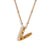 Wholesale Simple Style Letter Stainless Steel Plating 18k Gold Plated Pendant Necklace