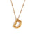 Wholesale Simple Style Letter Stainless Steel Plating 18k Gold Plated Pendant Necklace