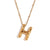 Wholesale Simple Style Letter Stainless Steel Plating 18k Gold Plated Pendant Necklace