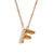 Wholesale Simple Style Letter Stainless Steel Plating 18k Gold Plated Pendant Necklace