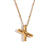 Wholesale Simple Style Letter Stainless Steel Plating 18k Gold Plated Pendant Necklace