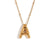 Wholesale Simple Style Letter Stainless Steel Plating 18k Gold Plated Pendant Necklace