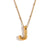 Wholesale Simple Style Letter Stainless Steel Plating 18k Gold Plated Pendant Necklace