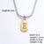 Wholesale Simple Style Letter Stainless Steel Titanium Steel Plating Chain Inlay Gold Plated Zircon Pendant Necklace