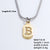 Wholesale Simple Style Letter Stainless Steel Titanium Steel Plating Chain Inlay Gold Plated Zircon Pendant Necklace