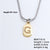 Wholesale Simple Style Letter Stainless Steel Titanium Steel Plating Chain Inlay Gold Plated Zircon Pendant Necklace