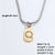 Wholesale Simple Style Letter Stainless Steel Titanium Steel Plating Chain Inlay Gold Plated Zircon Pendant Necklace