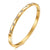 Wholesale Simple Style Round Stainless Steel Plating Inlay 18k Gold Plated Zircon Bangle