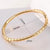 Wholesale Simple Style Solid Color Stainless Steel Plating Gold Plated Bangle