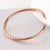 Wholesale Simple Style Solid Color Stainless Steel Plating Gold Plated Bangle