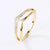 Wholesale Simple Style V Shape Titanium Steel Zircon Rings