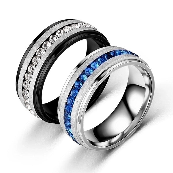 Wholesale Stainless Steel Full Color Diamonds Ring