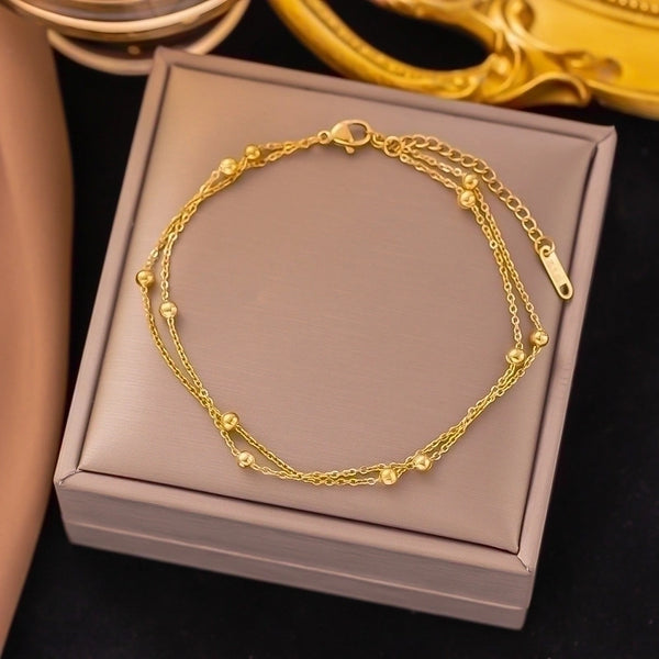 Wholesale Sweet Solid Color Titanium Steel Bracelets Anklet Necklace