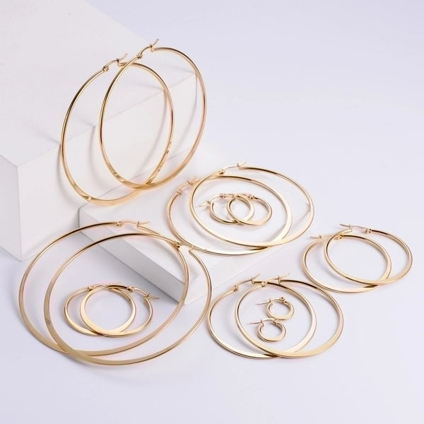 Wholesale Titanium Steel Round Flattened Ear Buckle