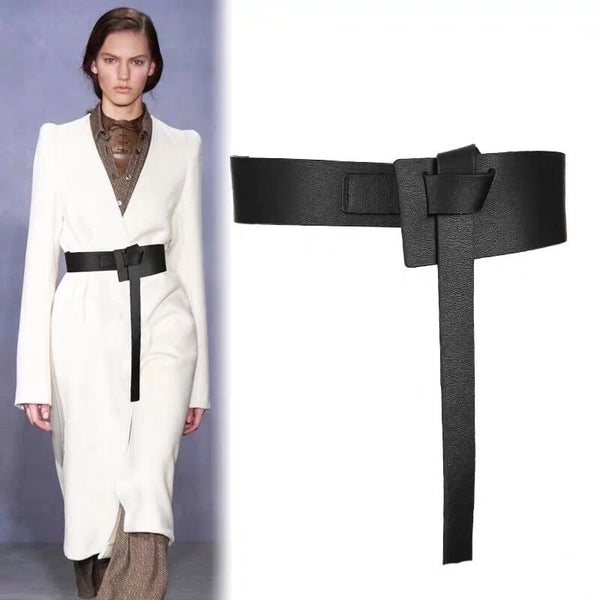 Wide Belt Decorative Shirt Coat Belt Fashion Knot Belt