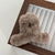 Winding Plush Short Cross Clip Autumn And Winter Brown Series  Hair Grip High-grade Medium Shark Clip Hair Accessories