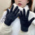 Winter Cycling Warm Gloves Imitation Rabbit Fur Plush  Women's Velvet Gloves Cute Finger Cold-proof Solid Color Gloves