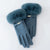 Winter Gloves For Women Fleece-lined Thick Cute Windproof Plush De Velvet Rabbit Fur Gloves For Riding And Driving Warm Touch Screen