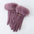 Winter Gloves For Women Fleece-lined Thick Cute Windproof Plush De Velvet Rabbit Fur Gloves For Riding And Driving Warm Touch Screen