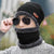 Winter Scarf Hat Fleece-lined Warm Knitted Hat Outdoor Cycling Cold-proof Winter Wool Hat Men's Pullover Hat