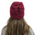 Wish   New Bamboo Cross Ponytail Knitted Hat Back Opening Women's Wool Warm Hat