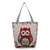 Women's All Seasons Canvas Animal Streetwear Square Zipper Shoulder Bag