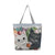 Women's All Seasons Canvas Animal Streetwear Square Zipper Shoulder Bag