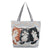 Women's All Seasons Canvas Animal Streetwear Square Zipper Shoulder Bag