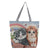 Women's All Seasons Canvas Animal Streetwear Square Zipper Shoulder Bag