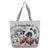 Women's All Seasons Canvas Animal Streetwear Square Zipper Shoulder Bag